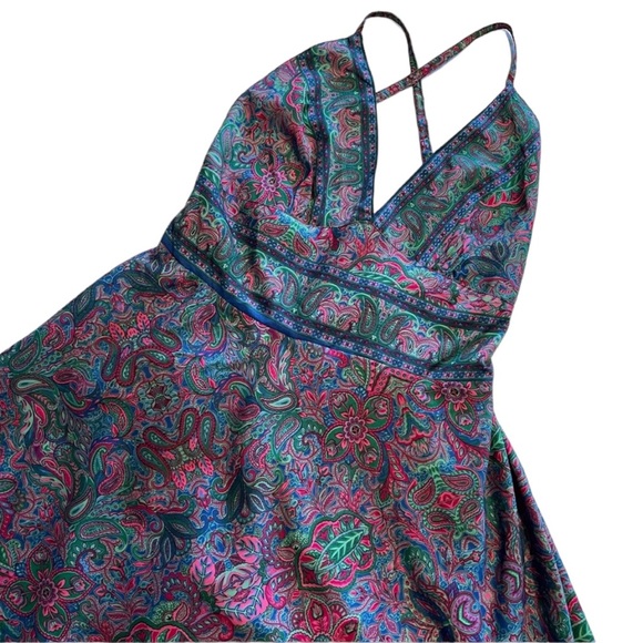 Coline Dresses & Skirts - Coline Paisley Cross Back Maxi Sundress